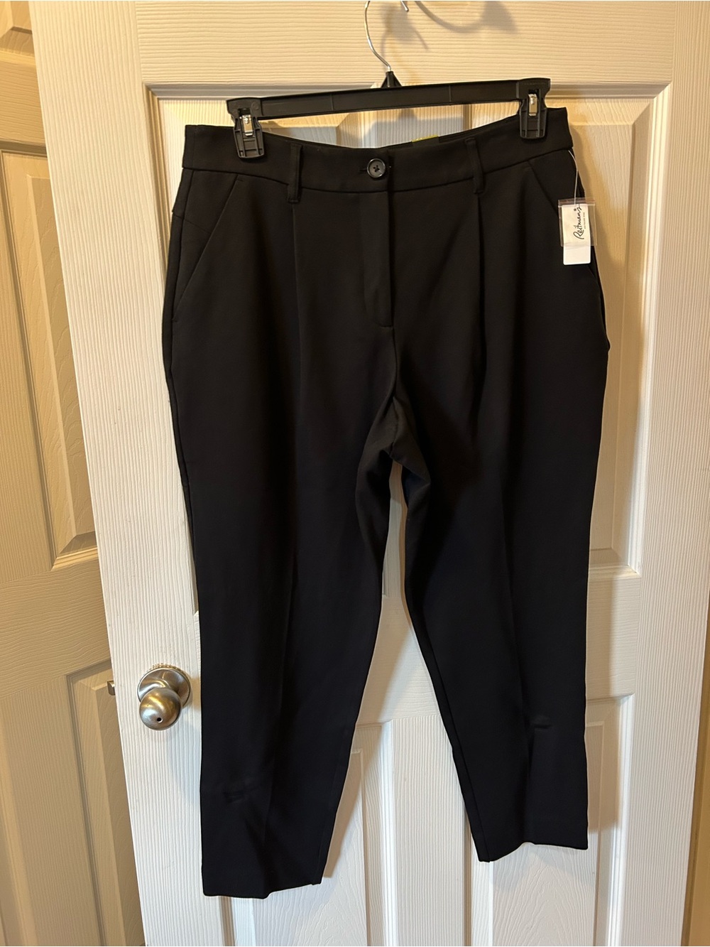 Reitmans 14 Slim Black Ankle-Length Pull-On Trousers The Modern Stretch Knit NWT